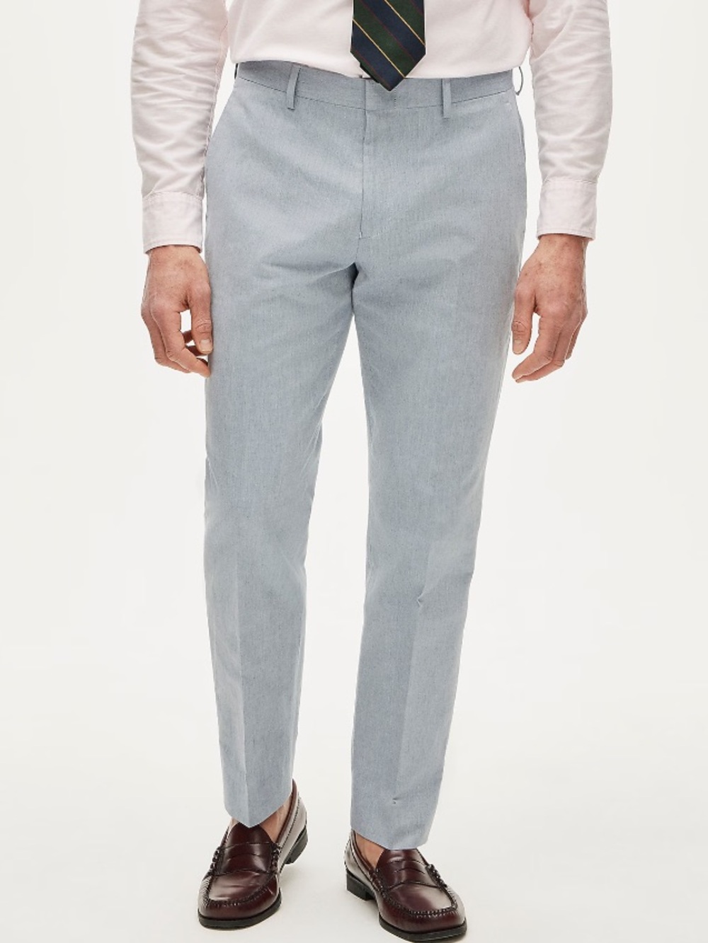 J crew cloud blue Ludlow Slim-fit suit pant in Baird McNutt Irish cotton-linen